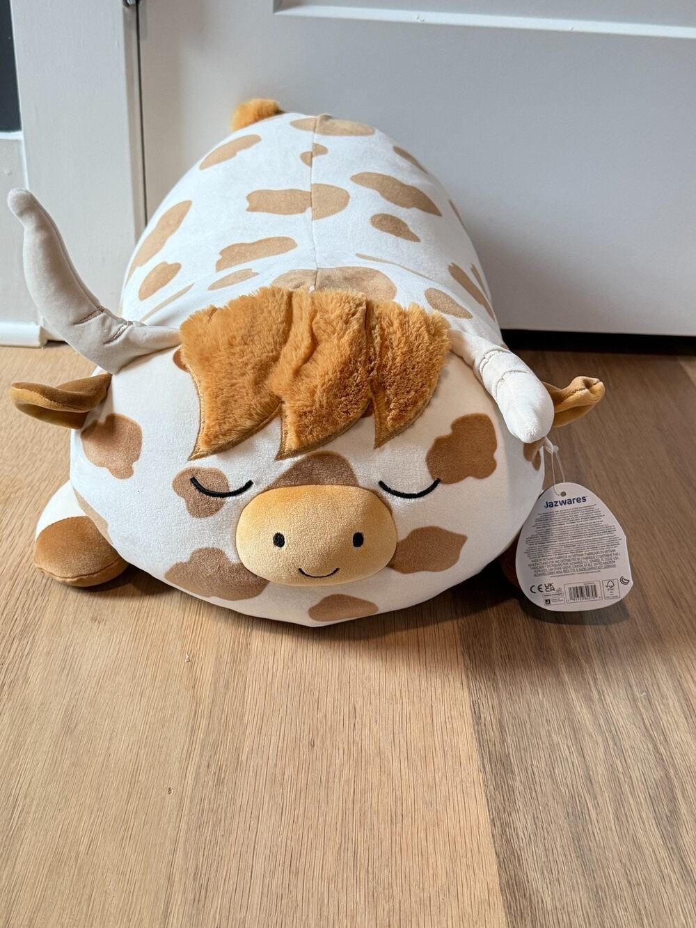 Squishmallows Alonzo Cow 18” Sleep A Mallows Stuff Plush new with tags!